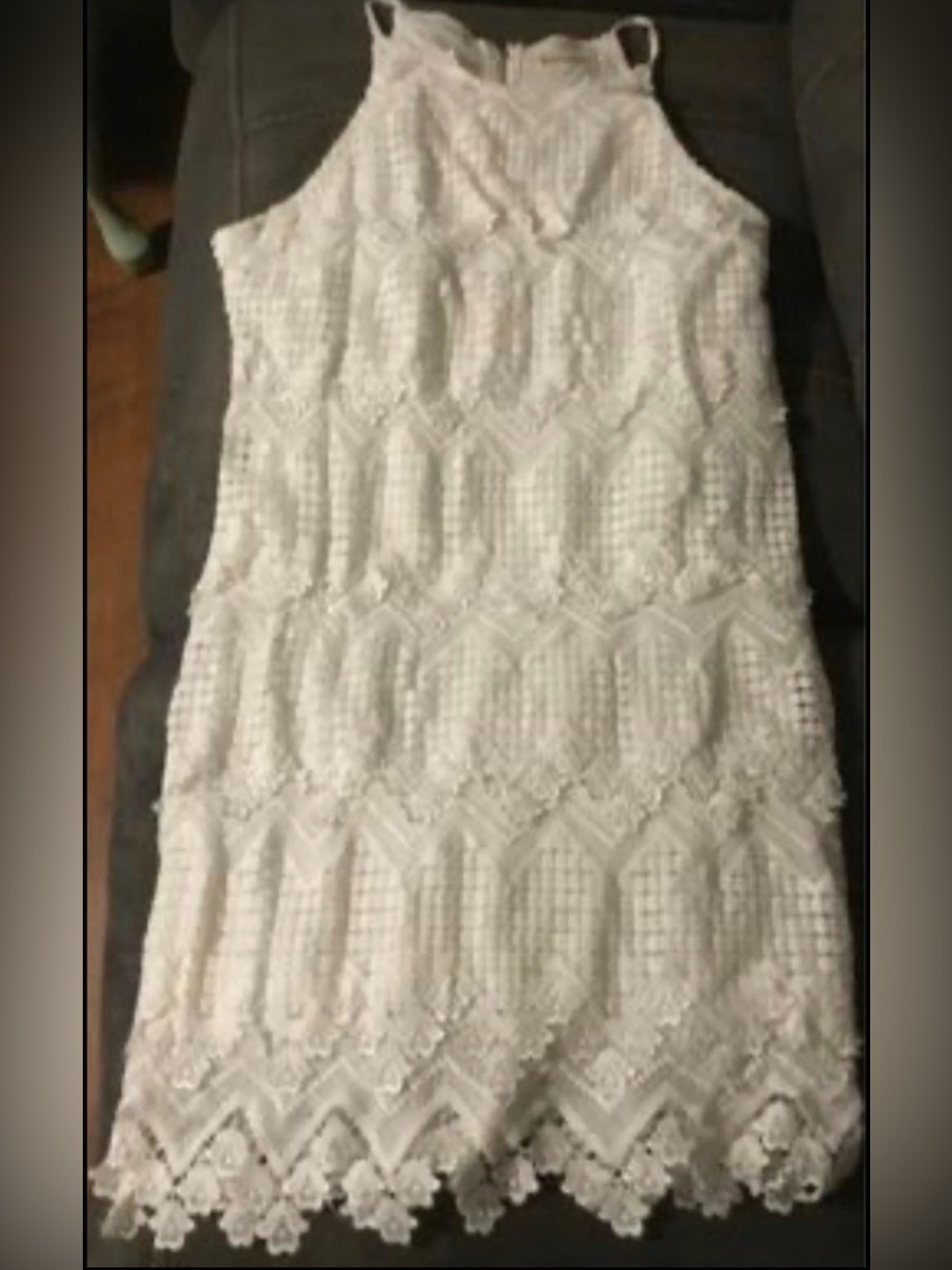 White Lace Dress, Size Large Runs Small